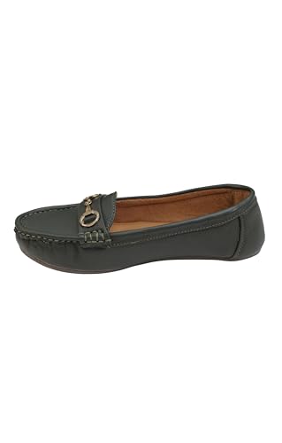 Image of Pluxh Women's Classic Ballet Flats with Metal Detail | Soft Padded Slip-On Shoes | Lightweight Comfort Footwear | Flexible Sole | Office, Casual