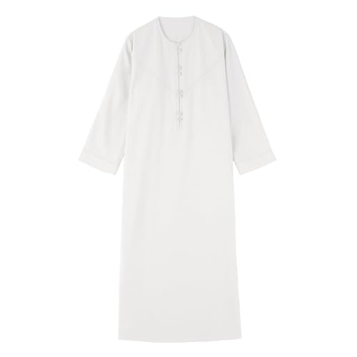 Kids Arabic Thobes for Boys Muslim Thobe Long Sleeve Kaftan Islamic Prayer Dress Kids Dubai 𝐑obe Ramadan Eid Outfit