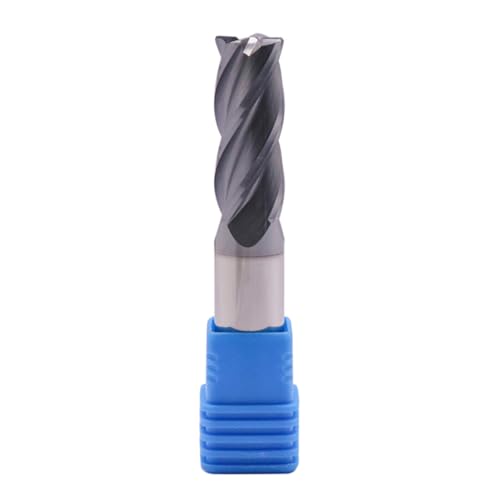 Image of 1 /2 inch 4 Flute Solid Carbide End Mill - .030 inch Corner Radius, AlTiN Coated | 35 Helix, 1 /2 inch Cutting Dia, 1 /2 inch Shank Dia, 1-1 /4 inch LOC, 3 inch OAL for Milling Alloy Steel, Cast Iron, Copper