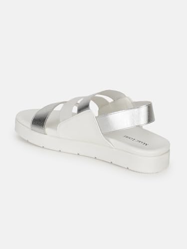 Image of Marc Loire Women Platform Heel Fashion Sandal With Slingback Strap; Smart Casual Footwear