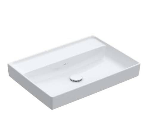 Villeroy & Boch Collaro Waschbecken, 650 x 470 mm, ohne Hahnloch, ohne Überlauf, ungeschliffen, 4A3368; Farbe: weiß-alpin