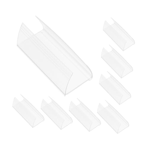 ノーブランド品 20個製透明棚ラベルホルダー 耐変形スーパー用価格表示サインホルダー 店舗用多目的価格タグスタンド