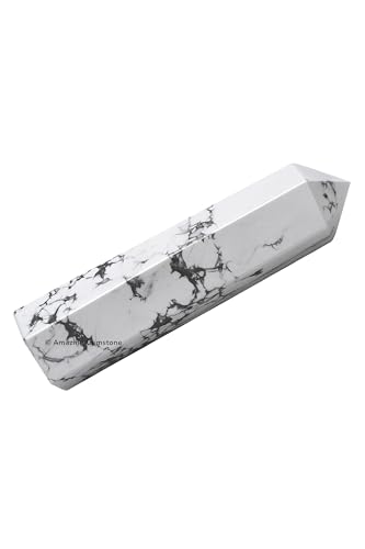 Image of Amazing Gemstone Large Howlite Crystal Towers ~ Natural Healing Crystal Point Obelisk for Reiki Healing and Crystal Grid (5.5 to 6 INCH)