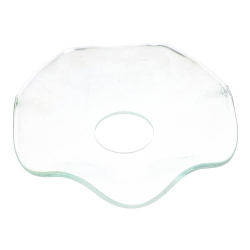 IMIKEYA Protezione Antigoccia in Vetro Trasparente per Candele Coniche, Raccoglitore di Cera Resistente e Pratico, Accessorio per Decorazioni Casa, Ufficio e Spa, Diametro 88 Mm,