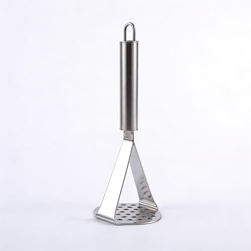 Image of Stainless Steel Potato Masher | Heavy Duty SS 202 Vegetable Masher | Rust-Proof, Food-Grade, Ergonomic Handle | Smooth Mashing Tool for Potatoes & Vegetables | Dishwasher Safe