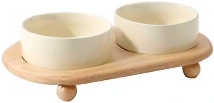 Miniatura 8 de Cuenco elevado de cerámica para comida y agua para gatos, cuenco para gatitos, plato elevado para gatos, comedero para mascotas (5.1 pulgadas, 2