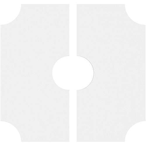 Image of Ekena Millwork CMP24LE2-06000 Locke Architectural Grade PVC Contemporary, Two Piece Urethane Ceiling Medallions 24 inchOD x 6 inchID x 14 1 /4 inchC x 1 inchP