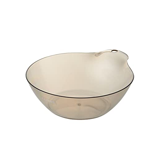 湯桶 洗面器 バス用品 日本製 リュクレ ブラウン 25×29.5×9.5cm クリア 透明 #9847735