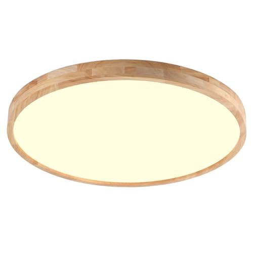 Plafonnier LED en bois à économie d'énergie avec télécommande - 2