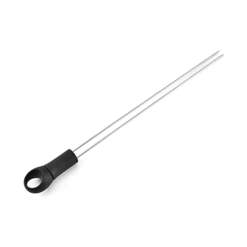 WEKADRIN 6 piezas Brochetas de Acero Inoxidable con Mango Plástico Antideslizante Pinchos para Barbacoa Exterior Reutilizables Utensilios para Carne y Verduras Parrilla Diseño Seguro y