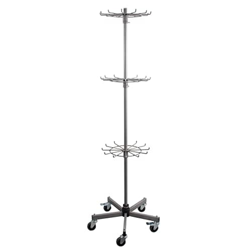 GERSO Hakenständer mit 3 Hakenkränzen mit je 12 Haken, 40 cm Durchmesser