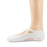 LUVINA Moisturizing Silicone Gel Socks with Arch Support – Dry Crack Feet Treatment for Women or Men, Hydrating Spa Socks for Heel Repair