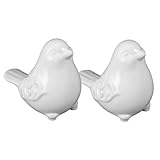 Peu d'entretien : la surface facile à nettoyer de ces sculptures d'oiseaux en céramique réduit les efforts d'entretien, vous permettant de profiter de leur beauté sans tracas. décoration animale pour cour, jardin ou intérieur