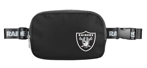 NFL FOCO Las Vegas Raiders Large Black Team Wordmark Crossbody Belt Bag Tote Purse