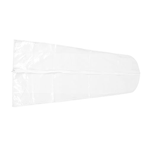 Happyyami Transparent Wedding Dress Garment Bag Resistant Clothing Cover for Storage Easy to Hang Lightweight Peva Material for Wedding Dresses and Long Gowns