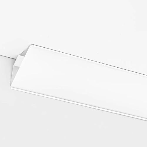 LVSEWOA Indirekte LED-Beleuchtung mit Aluminiumprofil für Ecken, Zierleisten, Sockelleisten, Wände und Decken, 1 m, Weiß