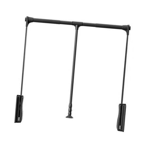 Percha ajustable para barra de armario, riel de armario extraíble, solución de ahorro de espacio para armarios, capacidad de 44 libras, se adapta a 21.65-49.21 pulgadas