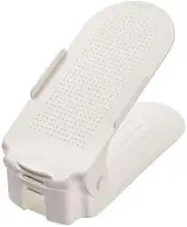 Kit 20 Organizadores de sapato, saltos e tênis com regulagem de altura - Branco