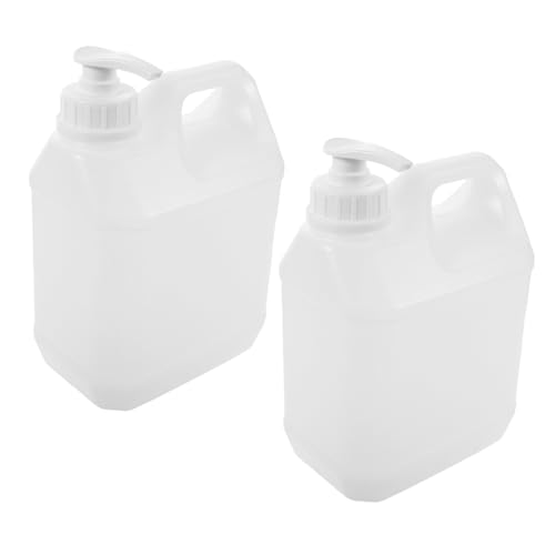 Hohopeti 2 Pezzi Dispenser per Shampoo in Plastica Trasparente Semi-opaco Pompa Ricaricabile Anti-perdita per Doccia e Bagno Compatto e Durevole per Sapone Liquido e Bagnoschiuma