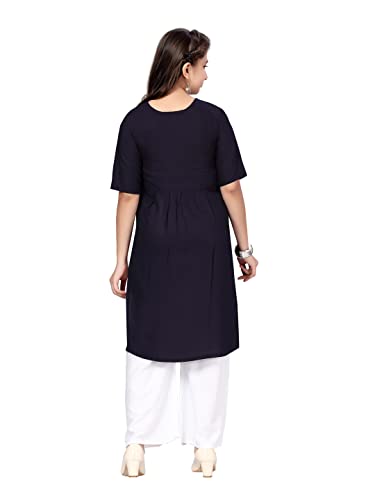 Image of muhuratam Girls MUHURATAM Girls Red-White Color Kurti Palazzo Set