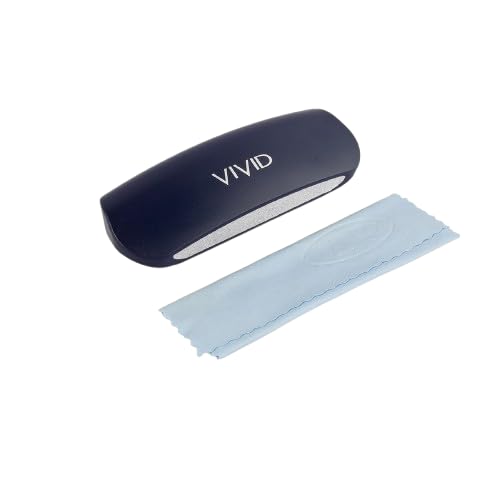 Vision Unisex Adult Lightweight Eyewear Specs Case Cover | Protect Eye Glasses | ABS | Spectacles | AP - 330 | Navy Blue | Cleaning Cloth-image-12