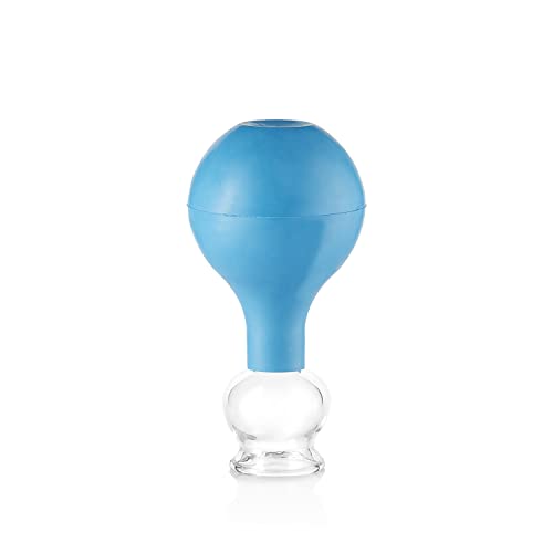 Schröpfglas Set aus Echtglas mit Saugball – 5 Stück