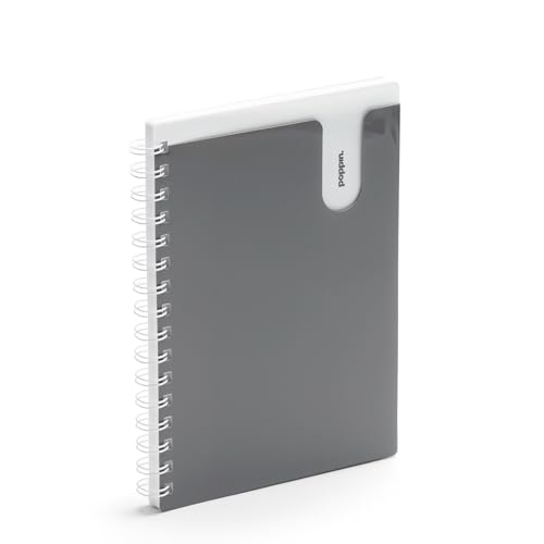 Poche spirale ordinateur portable Poppin Medium gris pour éviter les rayures de transport