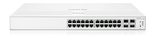 HPE Networking Instant On Switch Series 1930 24-Port Gb Smart-Managed Layer 2+ Ethernet Switch | 24x 1G | 4X SFP+ | US Cord (JL682A#ABA)