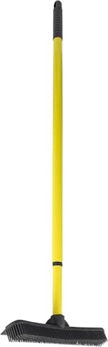 Image of FURemover Pet Hair Removal Rubber Broom, 58 inch Telescopic Handle with Cloth