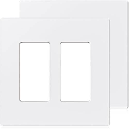 Placas de pared de 2 puertos fabricadas en policarbonato blanco premium 2