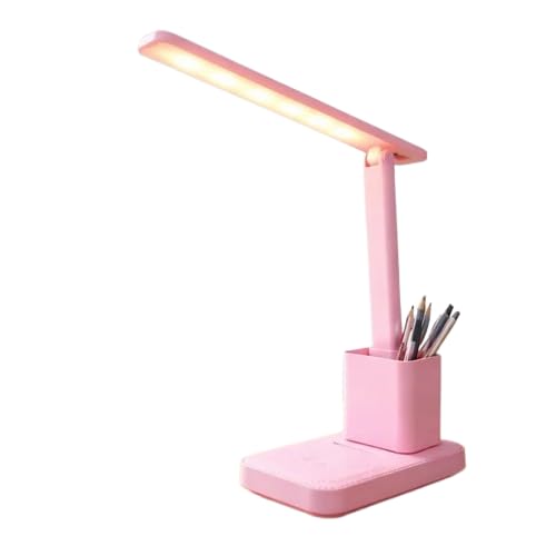 the retake led desk lamp rechargeable foldable study table light with pen stand