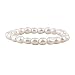 Elegant Freshwater Cultured Pearl Bracelet 9-10mm - White - Baroque Shape - Elastic Band- High Luster - Jewerly