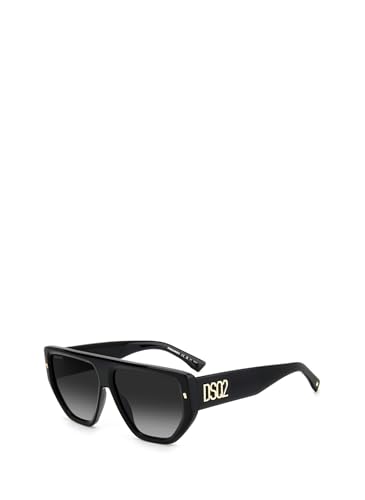 Protective case Included Dsq DSQUARED2 Occhiali da Sole 0088/S Black Gold/Grey Shaded 60/14/145 uomo