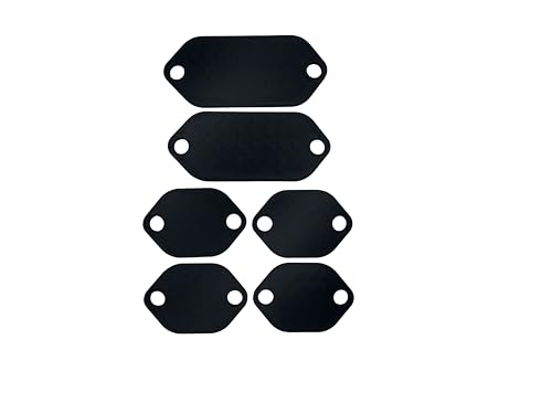 Small Block Chevy Exhaust Port Covers - Made of Durable ABS - Fit Snugly to Shield Exhaust Ports While Your Engine Is Stored or Being Painted (Black)