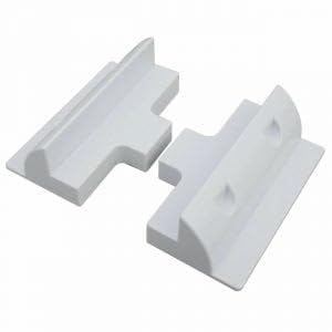 2 Piece ABS Solar Panel Side Mounts for Motorhomes and Caravans (White)