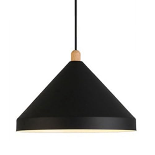 YNAHZAOK Lámpara Colgante Negra Luces Decorativas Modernas Con Pantalla De Hierro Luz Colgante Creativa Superbrillante Que Ahorra Energía Lámparas De Techo Con Tornillo E26 Cableadas para Sala De Esta