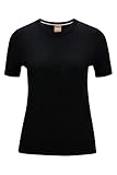 Kurze Ärmel BOSS Damen Falyssias Gestrickter Kurzarm-Pullover aus Schurwolle Schwarz M