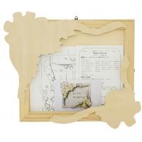 Cadre de mariage bois brut B-764 pour éviter les décorations artificielles