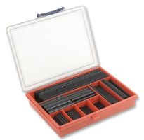 KIT, termorestringente, 235 pezzi, kit di guaine e termorestringenti, Qtà.1 | RNF-100-KIT-BLACK-FEC