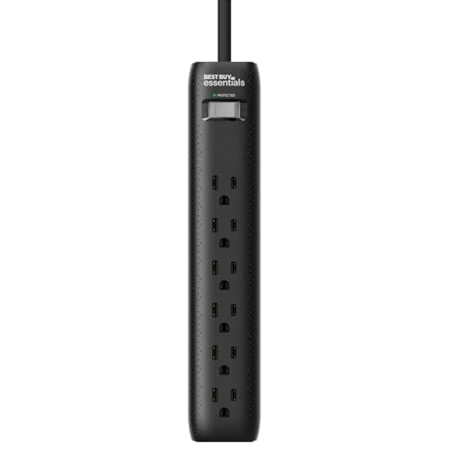 Image of Best Buy essentials Phone & Mobile Device Charging Accessories - Lightning & USB-C Options, Charging Cords, Hubs & Power Accessories (6 Outlet Strip, 2 ft)