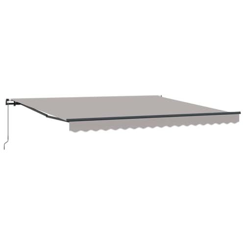 Store rétractable gris clair 400x350cm en acier et polyester
