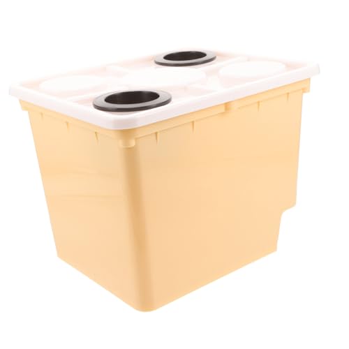 iplusmile Secchio per piantare Piante piantina Coltivazione Fuori Suolo Crescente Vaso idroponico fioriere in plastica Fuori Suolo l'idroponica coltiva Il Secchio Giallo