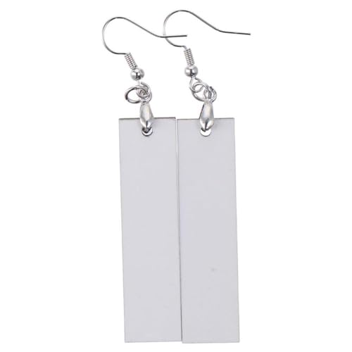 Pendientes de sublimación en blanco personalizables: set rectangular de 36 piezas manuales 4