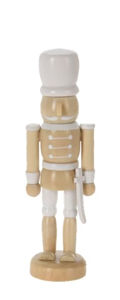 ZauberDeko Nussknacker Figur Holz Braun Weiß Soldat Tischdeko...