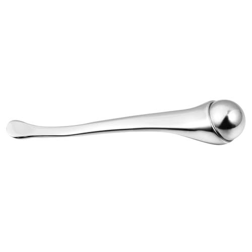 INOOMP Spatola Cosmetica in Metallo Stick Massaggiante per Crema Occhi, Cucchiaio per Viso Piccolo e Portatile, Strumento per Ridurre Sprechi, Adatto a Uso Quotidiano e Regalo