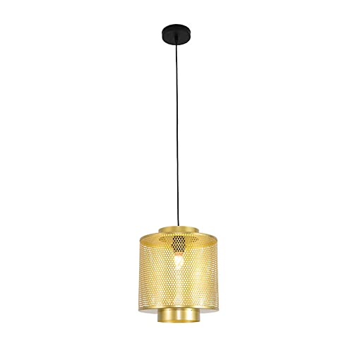 Suspension E27 design moderne lustre géométrique en fer forgé pour loft et bureau