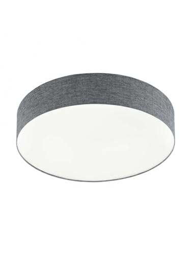 Plafonnier LED moderne tissu gris télécommande salon salle à manger GL0685