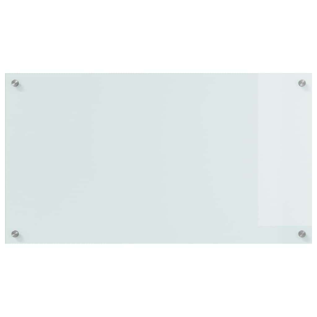 Solivagant Küchenrückwand 2 pcs Weiß 90 x 50 cm Gehärtetes Glas, Küche Esszimmer,Küchenhelfer -utensilien, 19.9 kg-3415525