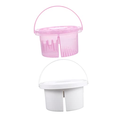 HOODANCOS Portable Artist Brush Washer Paint Brush Basin Tub with Holes for Drying for Children Art