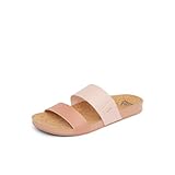 Reef Cushion Vista Fashion Sandalia para mujer, correa de cuero vegano, plantilla suave, 37.5 EU